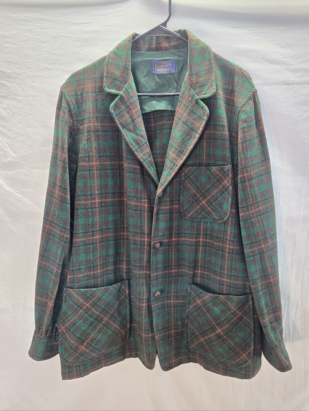 Vintage 1960s Pendleton Men's Medium Flannel Shirt Jacket